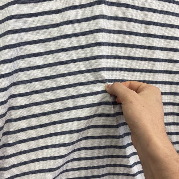 Pierre Cardin Shirt Mens Size Medium Blue Striped Short Sleeve Polo Rugby - Picture 8 of 16